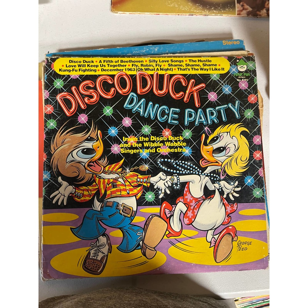 disco duck dance party vintage lp record